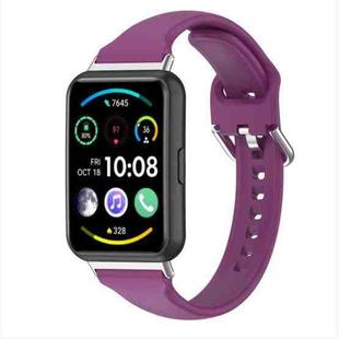 For Huawei Watch Fit 2 Small Waist Silicone Watch Band, Size:L(Dark Purple)