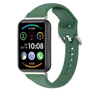 For Huawei Watch Fit 2 Small Waist Silicone Watch Band, Size:L(Midnight Green)