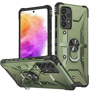 For Samsung Galaxy A33 5G Ring Holder Phone Case(Army Green)