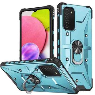 For Samsung Galaxy A02s / A3s US Ring Holder Phone Case(Light Blue)