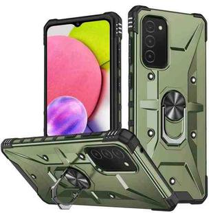 For Samsung Galaxy A02s / A3s US Ring Holder Phone Case(Army Green)