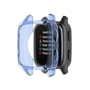 For Garmin Venu Sq 2 Half-cover TPU Watch Case(Transparent Blue)