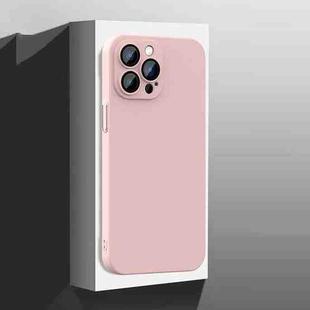 For iPhone 14 All-Inclusive Frosted PC Phone Case with Lens Film(Pink)