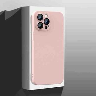 For iPhone 13 All-Inclusive Frosted PC Phone Case with Lens Film(Pink)