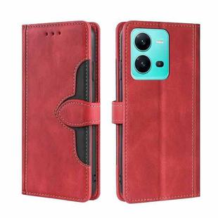 For vivo V25 5G/V25e 5G Skin Feel Magnetic Buckle Leather Phone Case(Red)