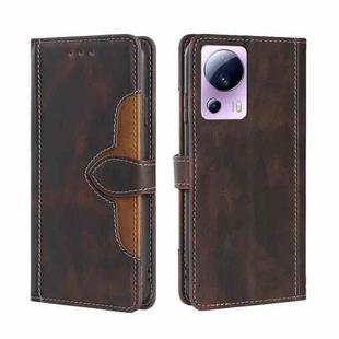 For Xiaomi Civi 2 5G Skin Feel Magnetic Buckle Leather Phone Case(Brown)