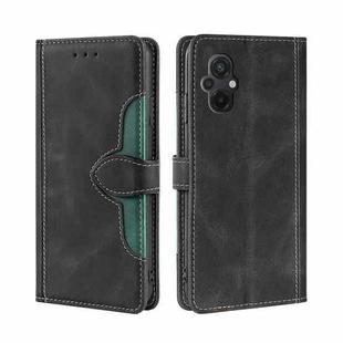 For Xiaomi Poco M5 4G Skin Feel Magnetic Buckle Leather Phone Case(Black)