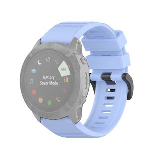 For Garmin Fenix 6X 26mm Quick Release Official Texture Wrist Strap Watchband with Plastic Button(Chrysanthemum Blue)