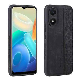 For vivo Y02s 4G / Y16 4G AZNS 3D Embossed Skin Feel Phone Case(Black)