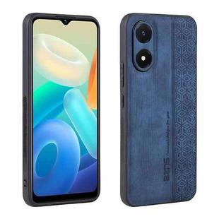 For vivo Y02s 4G / Y16 4G AZNS 3D Embossed Skin Feel Phone Case(Sapphire Blue)