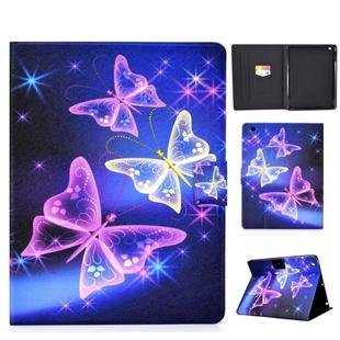 For iPad 2 / 3 / 4 Electric Horizontal TPU Painted Flat Feather Case with Sleep Function & Pen Cover & Card Slot & Holder(Starry Sky Butterfly)