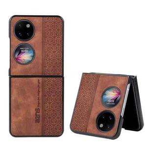 For Huawei Pocket S / P50 Pocket AZNS 3D Embossed Skin Feel Phone Case(Brown)