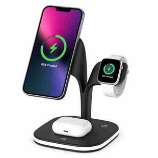 YM-UD22 15W 5 in 1 Magnetic Wireless Charger with Stand Function(Black)