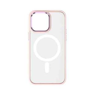 For iPhone 14 Pro Max TOTU Golden Shield Skin-feel MagSafe Phone Case(Pink)