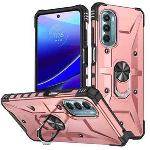 For Motorola Moto G Stylus 5G 2022 Ring Holder Phone Case(Rose Gold)