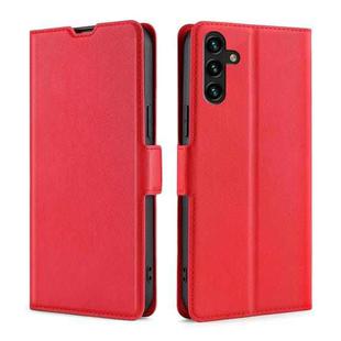 For Samsung Galaxy A04s Ultra-thin Voltage Side Buckle Horizontal Flip Leather Phone Case(Red)