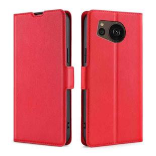 For Sharp Aquos sense7 Plus Ultra-thin Voltage Side Buckle Horizontal Flip Leather Phone Case(Red)