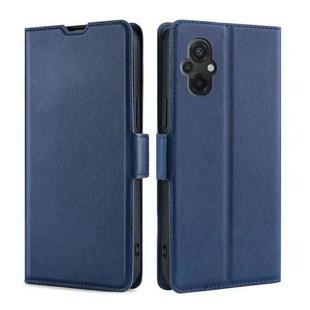 For Xiaomi Poco M5 4G Ultra-thin Voltage Side Buckle Horizontal Flip Leather Phone Case(Blue)