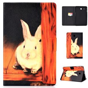 Electric Horizontal TPU Painted Flat Feather Case with Pen Cover & Card Slot & Holder(Bugs Bunny)