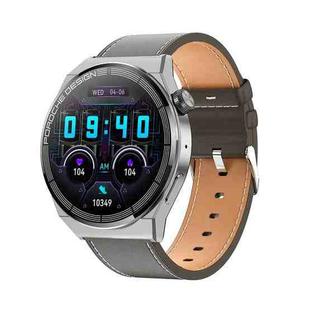 Ochstin 5HK46P 1.36 inch Round Screen Leather Strap Smart Watch with Bluetooth Call Function(Brown)