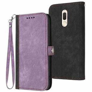 For Huawei Mate 10 Lite Side Buckle Double Fold Hand Strap Leather Phone Case(Purple)