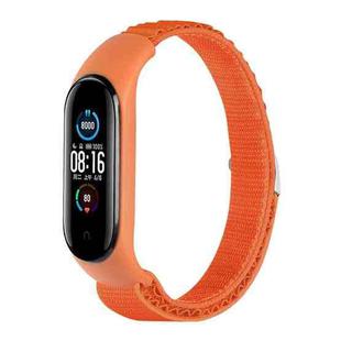 For Xiaomi Mi Band 3 / 4 / 5 / 6 / 7 Nylon Loop Watch Band(Orange)