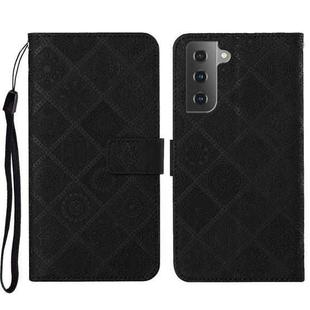 For Samsung Galaxy S23+ 5G Ethnic Style Embossed Pattern Leather Phone Case(Black)