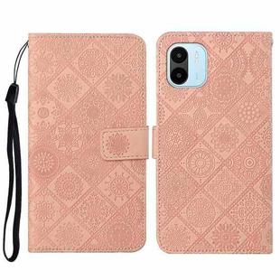 For Xiaomi Redmi A1 Ethnic Style Embossed Pattern Leather Phone Case(Pink)