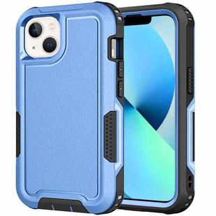 For iPhone 13 3 in 1 PC + TPU Shockproof Phone Case(Blue)