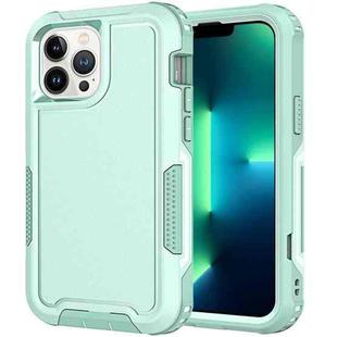 For iPhone 13 Pro 3 in 1 PC + TPU Shockproof Phone Case(Mint Green)