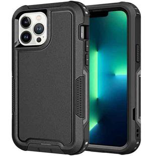 For iPhone 13 Pro 3 in 1 PC + TPU Shockproof Phone Case(Black)