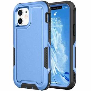 For iPhone 12 3 in 1 PC + TPU Shockproof Phone Case(Blue)