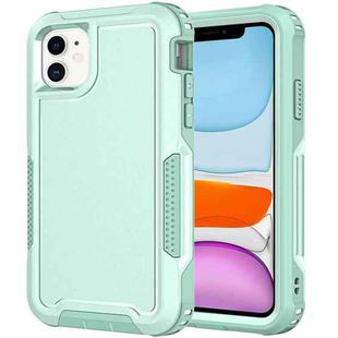 For iPhone 11 3 in 1 PC + TPU Shockproof Phone Case(Mint Green)