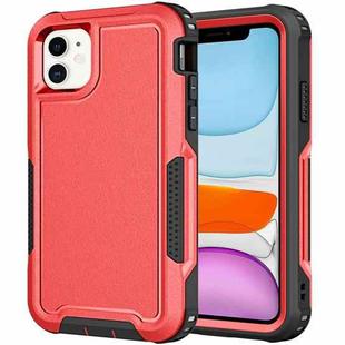 For iPhone 11 3 in 1 PC + TPU Shockproof Phone Case(Red)