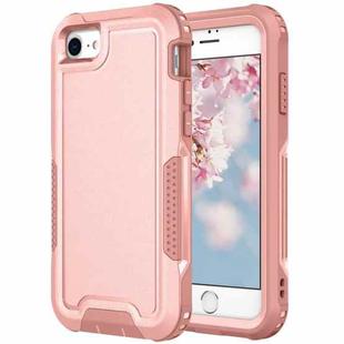 For iPhone 6 / 7 / 8 / SE 2020 3 in 1 PC + TPU Shockproof Phone Case(Pink)