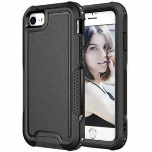 For iPhone 6 / 7 / 8 / SE 2020 3 in 1 PC + TPU Shockproof Phone Case(Black)