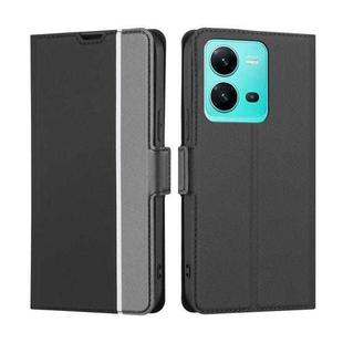 For vivo V25 5G/V25e 5G/X80 Lite Twill Texture Side Buckle Leather Phone Case(Black)