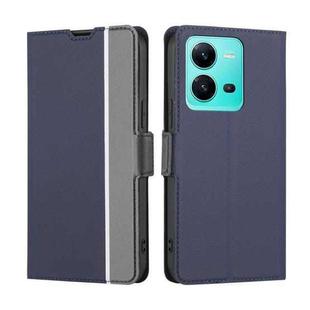 For vivo V25 5G/V25e 5G/X80 Lite Twill Texture Side Buckle Leather Phone Case(Blue)