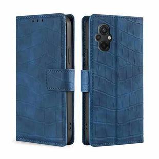 For Xiaomi Poco M5 4G Skin Feel Crocodile Magnetic Clasp Leather Phone Case(Blue)