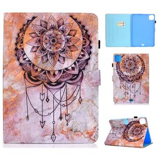 For iPad Pro 11 (2020) Sewing Thread Horizontal Painted Flat Leather Tablet Case with Sleep Function & Pen Cover & Anti Skid Strip & Card Slot & Holder(Dreamcatcher)