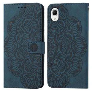For Samsung Galaxy A23e Mandala Embossed Flip Leather Phone Case(Blue)