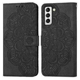 For Samsung Galaxy S23 5G Mandala Embossed Flip Leather Phone Case(Black)