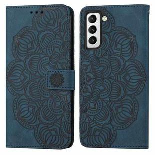 For Samsung Galaxy S23 5G Mandala Embossed Flip Leather Phone Case(Blue)