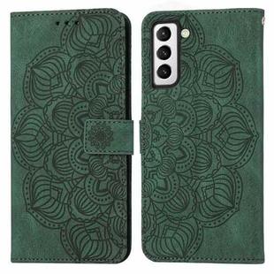 For Samsung Galaxy S23+ 5G Mandala Embossed Flip Leather Phone Case(Green)