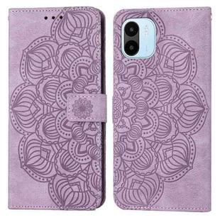 For Xiaomi Redmi A1 Mandala Embossed Flip Leather Phone Case(Purple)