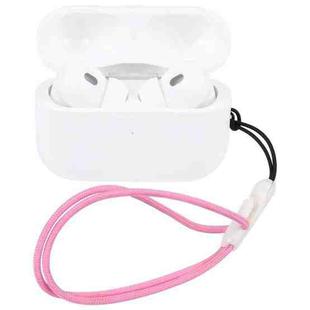 For Apple AirPods Pro 2 Wireless Earphone Anti-Lost Rope Phone Case Lanyard(Pink 02)