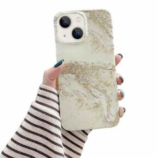 For iPone 14 Plus Glitter Powder Marble Phone Case(Grey Platinum)