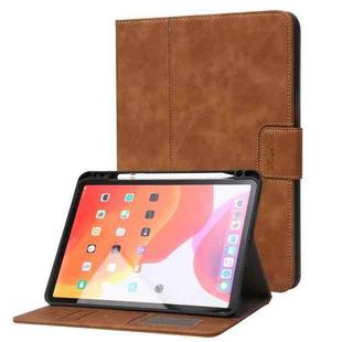 For iPad 10th Gen 10.9 2022 Calf Texture Horizontal Flip Leather Tablet Case(Brown)