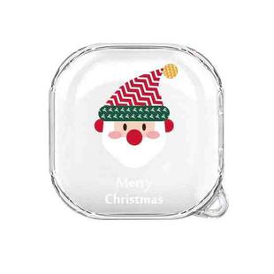 For Samsung Galaxy Buds Live Christmas Transparent TPU Earphone Case(Santa Claus)