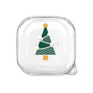 For Samsung Galaxy Buds Live Christmas Transparent TPU Earphone Case(Christmas Tree)